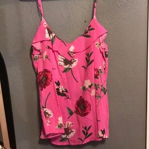Pink flower design tank